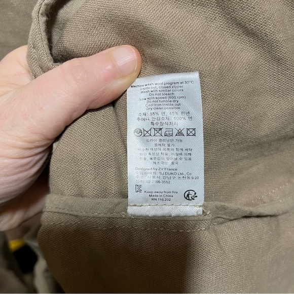 Zadig & Voltaire Men’s Tan Linen Blend Trench Style Coat - Picture 11 of 13